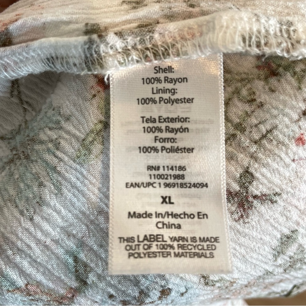 FRYE Floral Maxi Dress in Cream and Pink XL - Picture 4 of 9